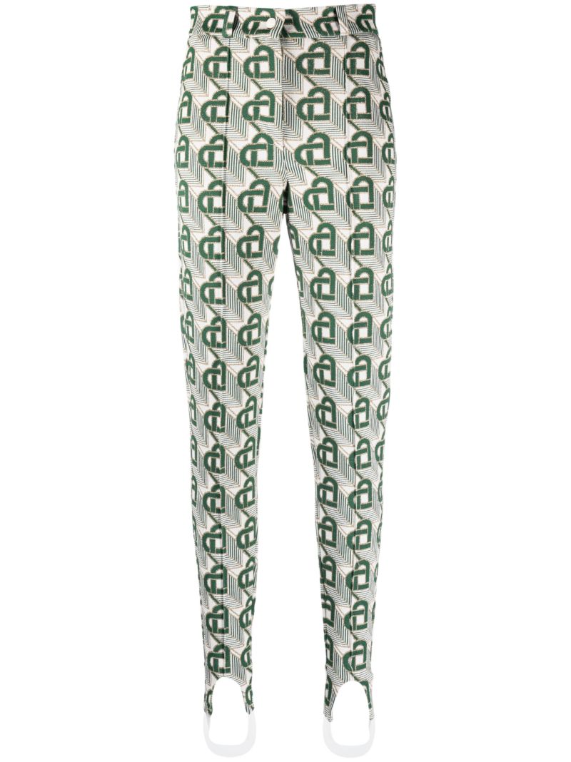 Green Heart Monogramme Tailored Trousers