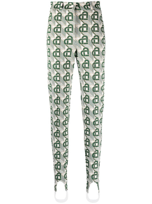 Green Heart Monogramme Tailored Trousers