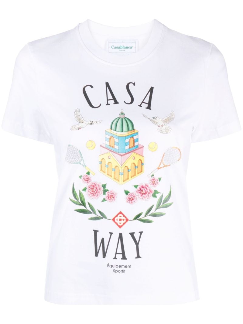 White Casa Way Organic-cotton T-shirt