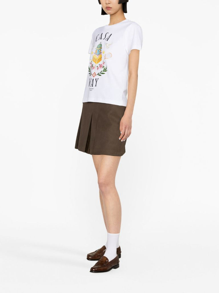 White Casa Way Organic-cotton T-shirt