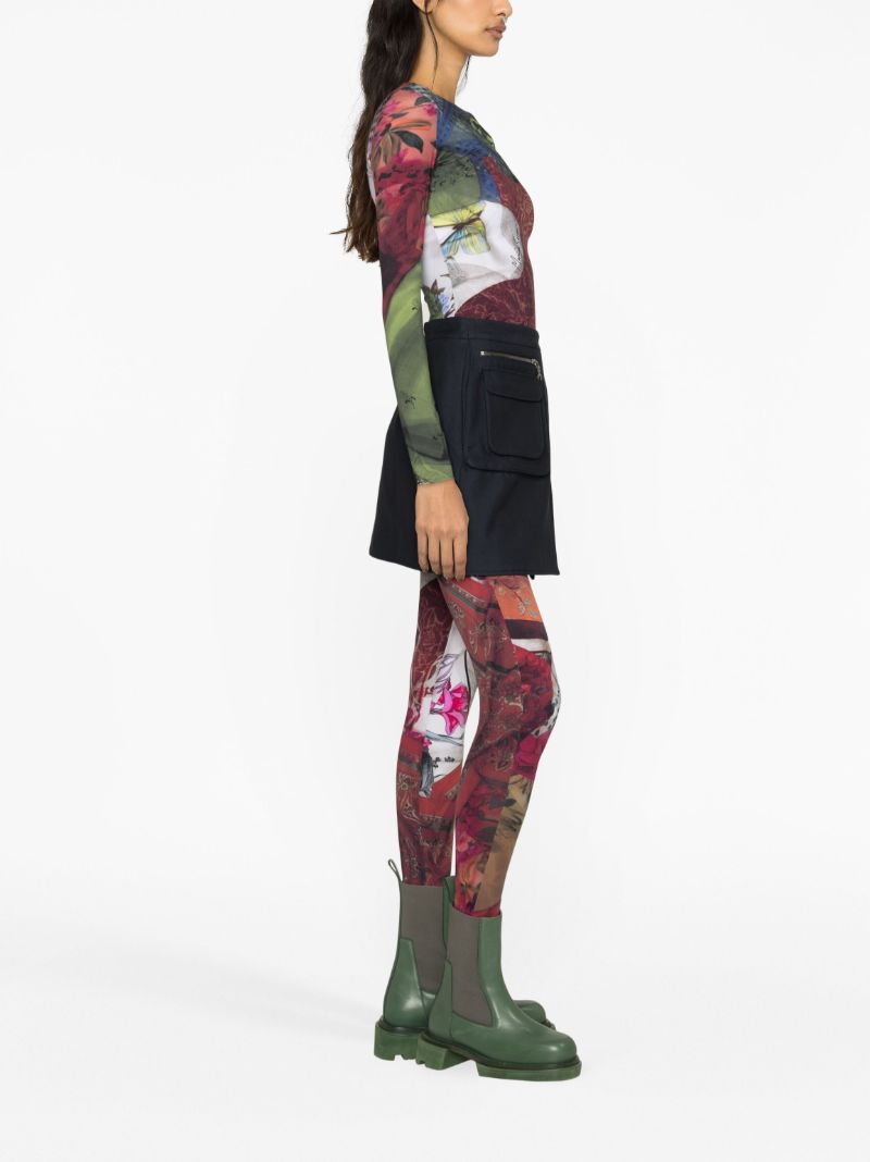Red Scarves-print Top