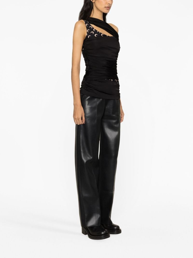Black Crescent Moon Off-the-shoulder Top