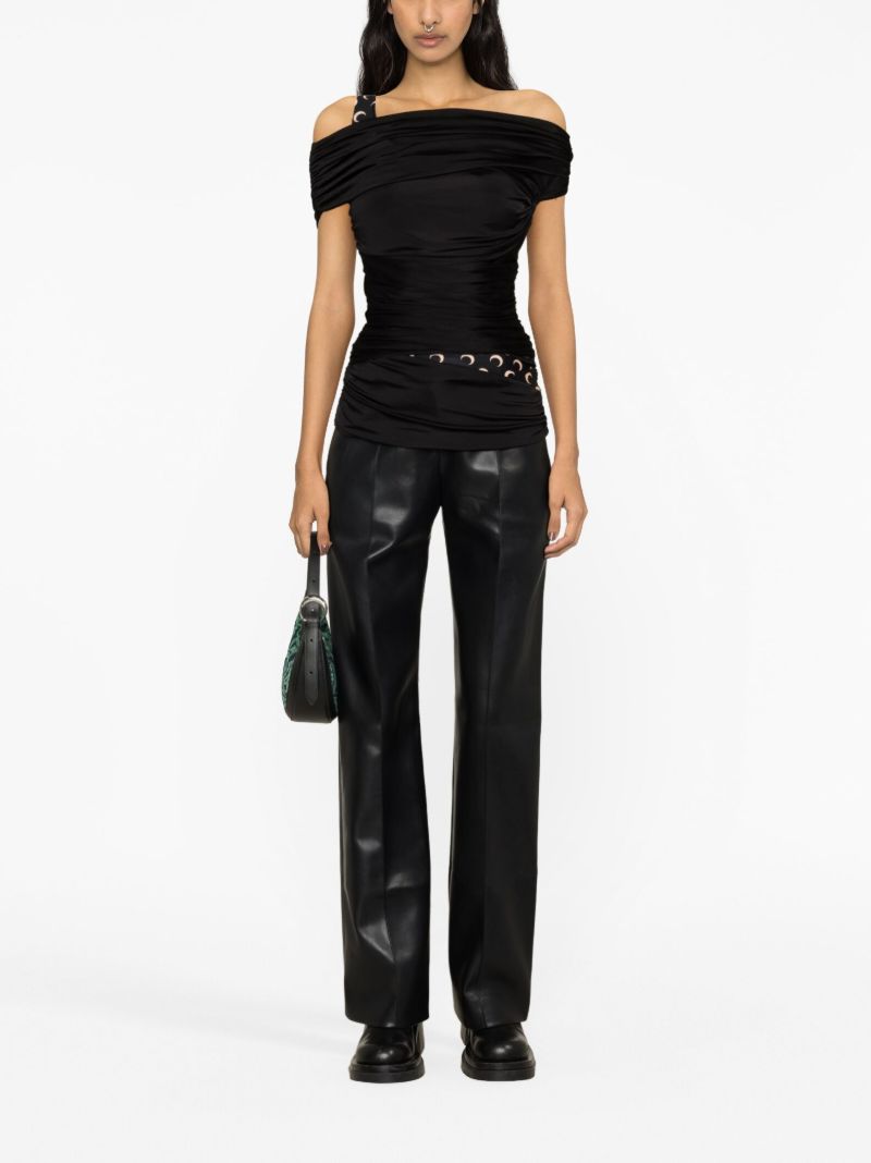 Black Crescent Moon Off-the-shoulder Top