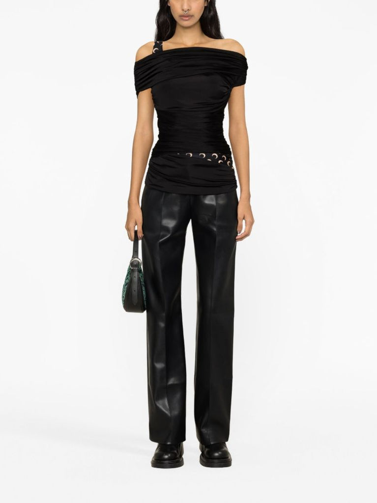 Black Crescent Moon Off-the-shoulder Top