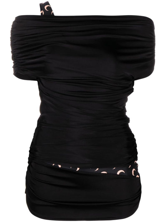 Black Crescent Moon Off-the-shoulder Top