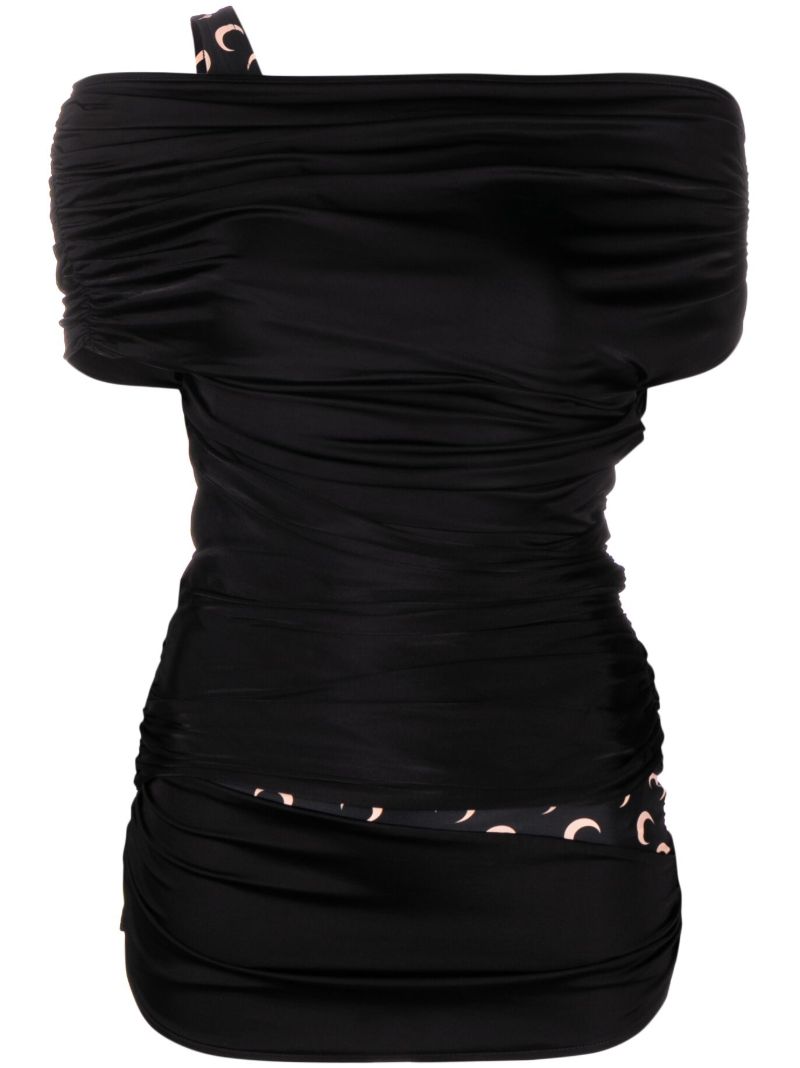 Black Crescent Moon Off-the-shoulder Top