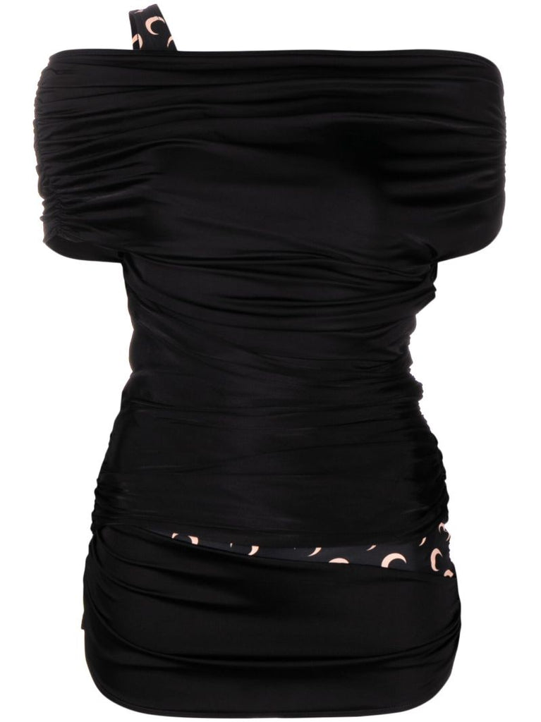 Black Crescent Moon Off-the-shoulder Top