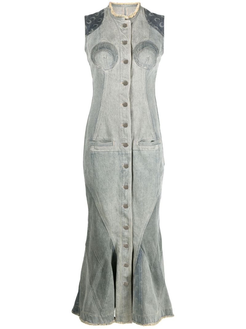 Blue Regenerated Denim Maxi Dress