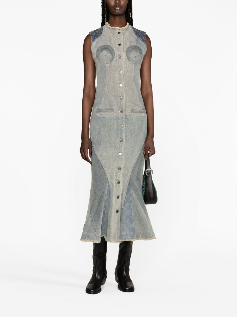 Blue Regenerated Denim Maxi Dress
