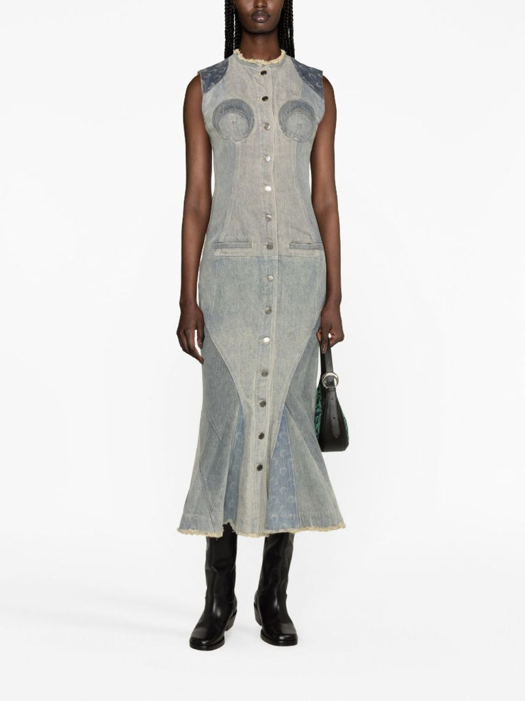 Blue Regenerated Denim Maxi Dress