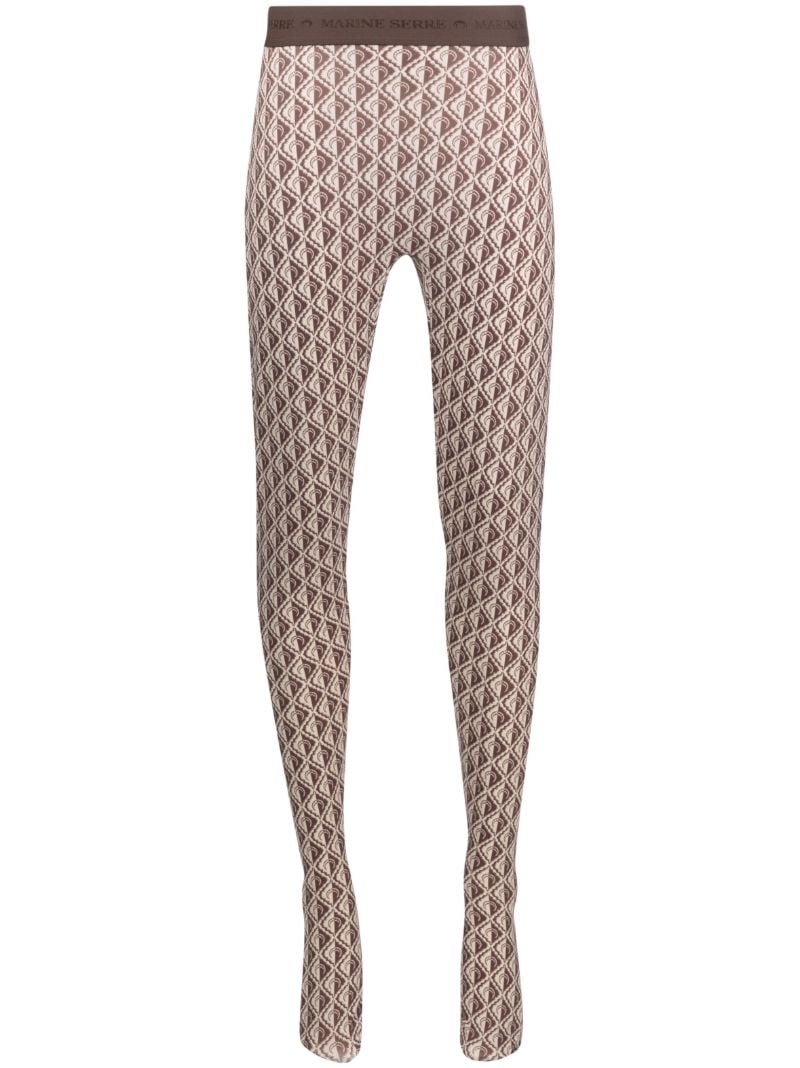 Brown Moon Diamant Jacquard Leggings