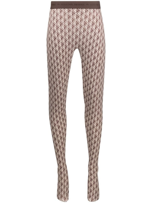 Brown Moon Diamant Jacquard Leggings