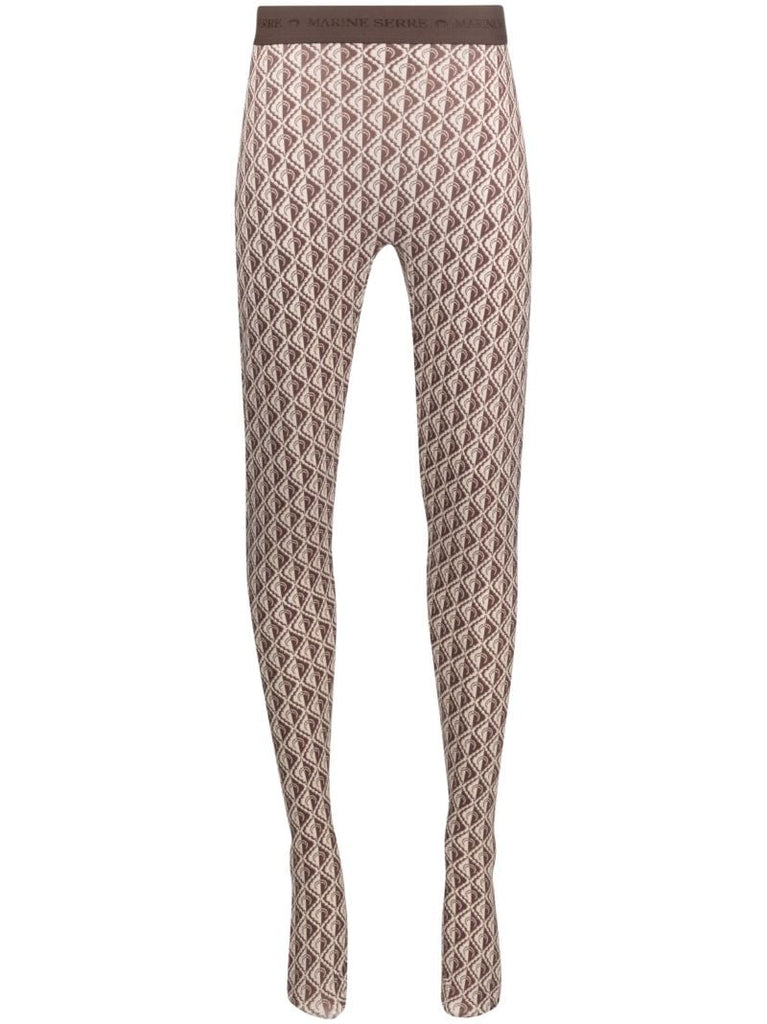 Brown Moon Diamant Jacquard Leggings
