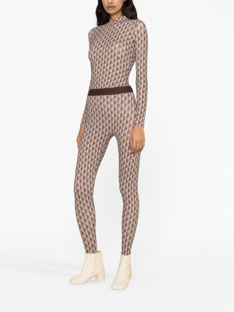 Brown Moon Diamant Jacquard Leggings