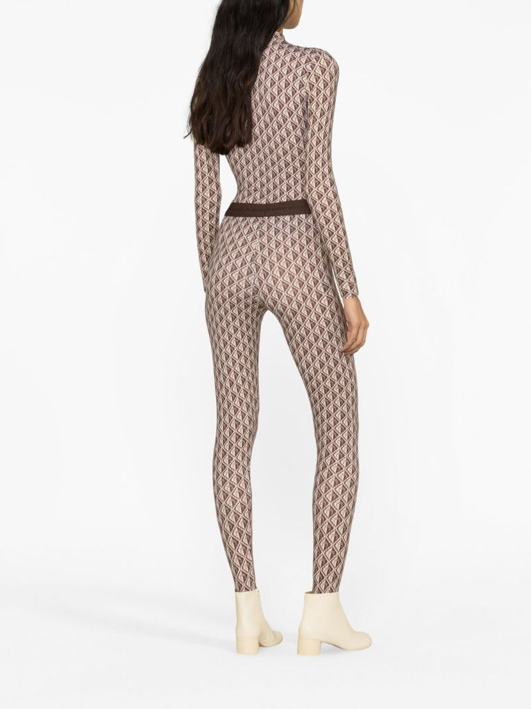 Brown Moon Diamant Jacquard Leggings