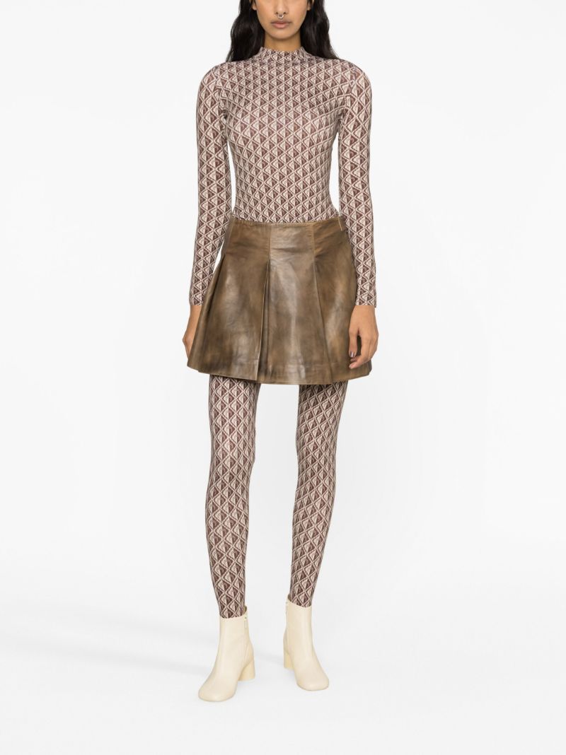 Brown Moon Diamant Jacquard Leggings