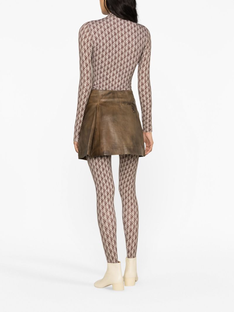 Brown Monogram-print Top
