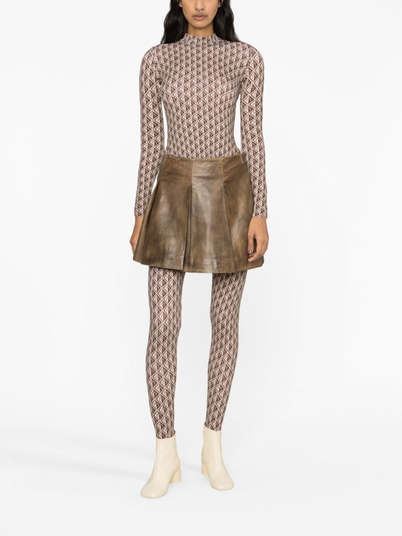 Brown Monogram-print Top