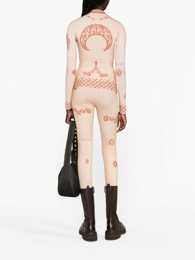 Neutral Henna-print Top
