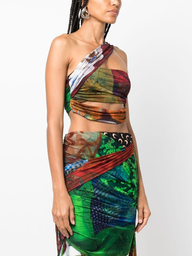 Multicolour Body Shelter Crop Top