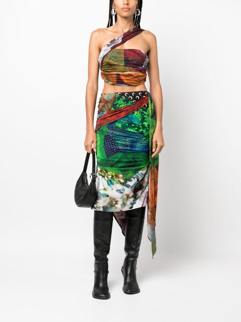Multicolour Body Shelter Crop Top