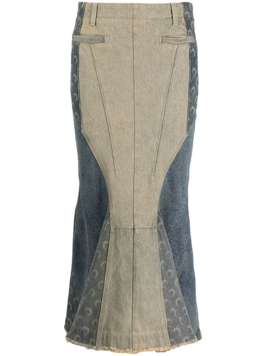 Blue Regenerated Denim Skirt