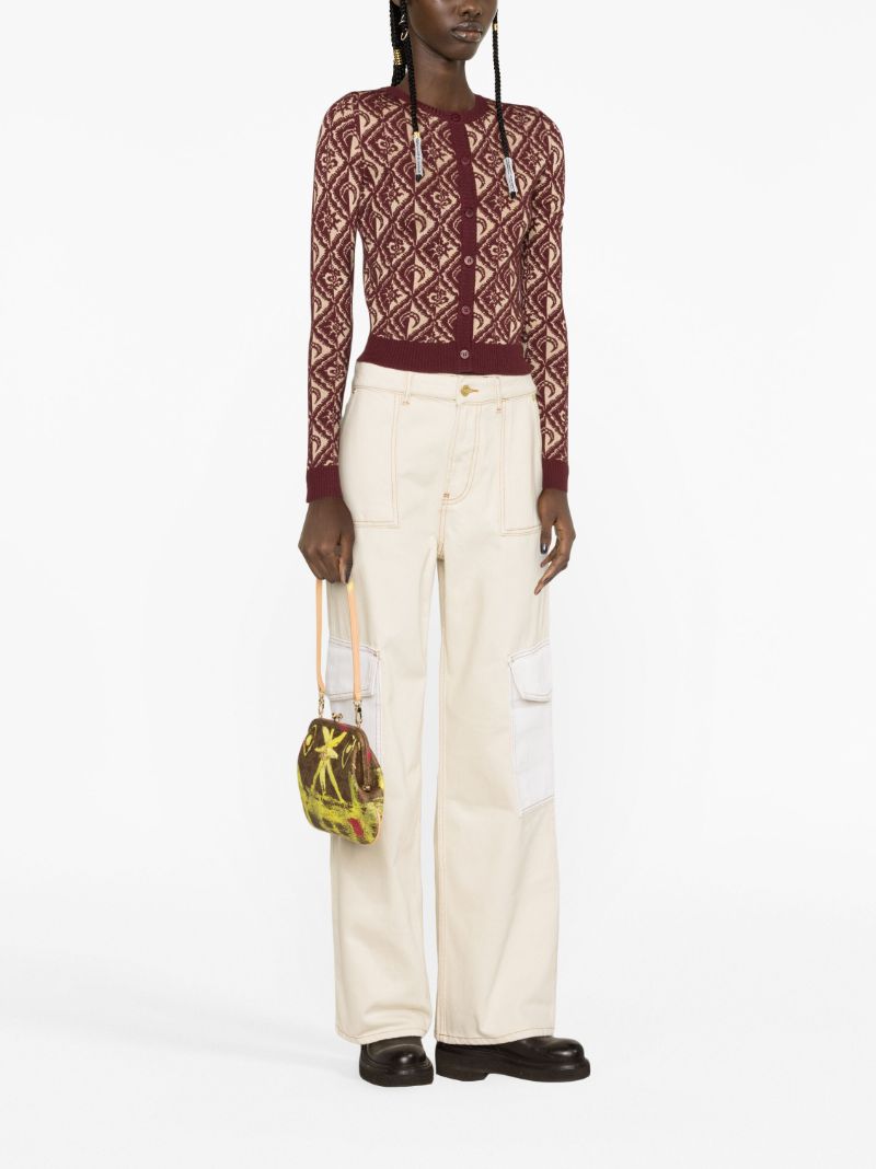 Red Moon Diamant Jacquard Cardigan