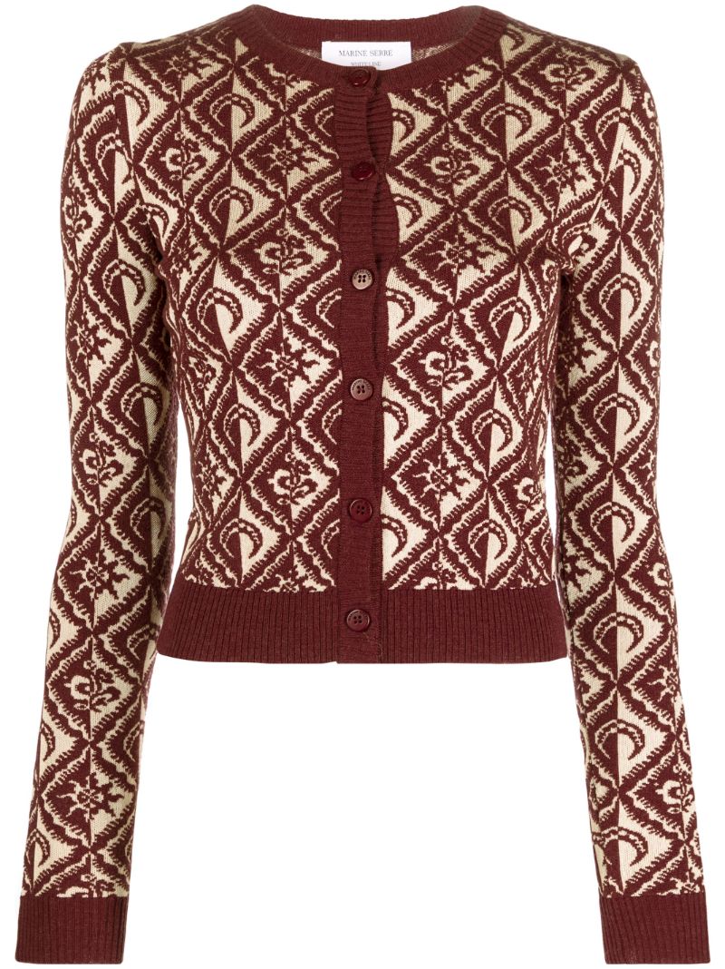Red Moon Diamant Jacquard Cardigan