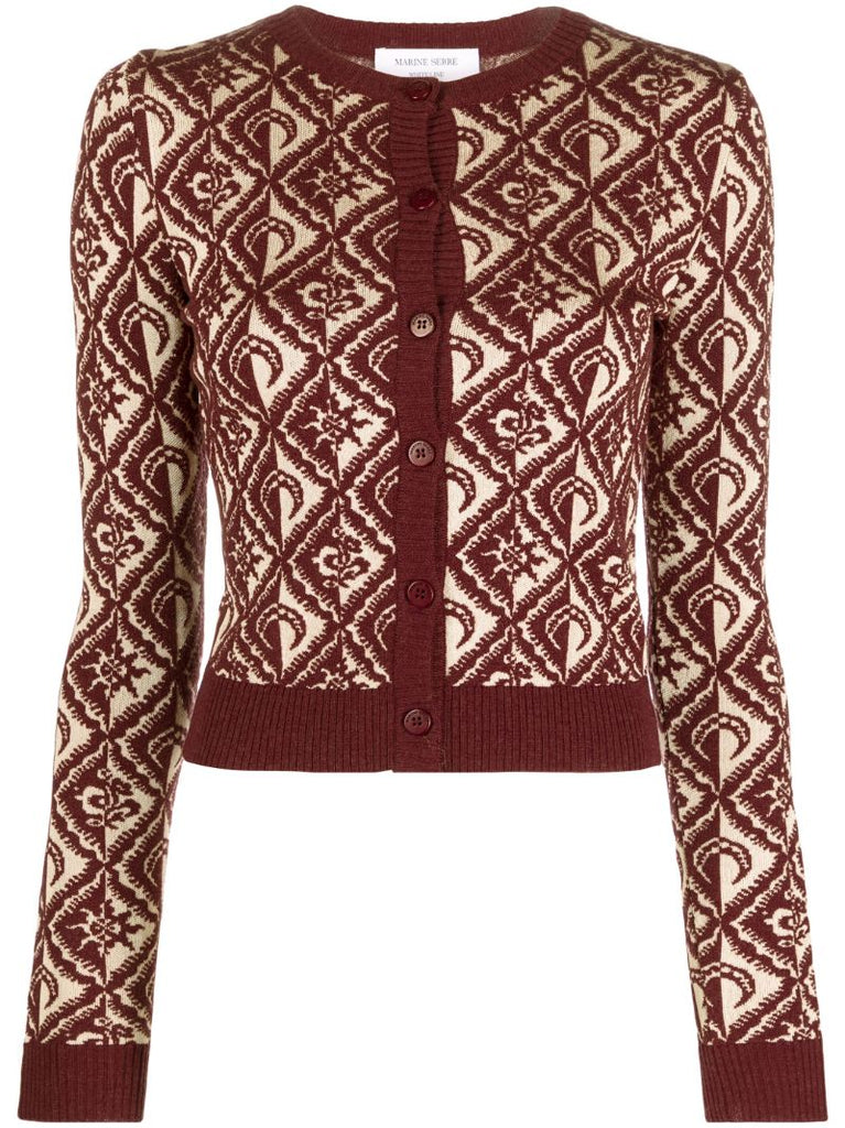 Red Moon Diamant Jacquard Cardigan