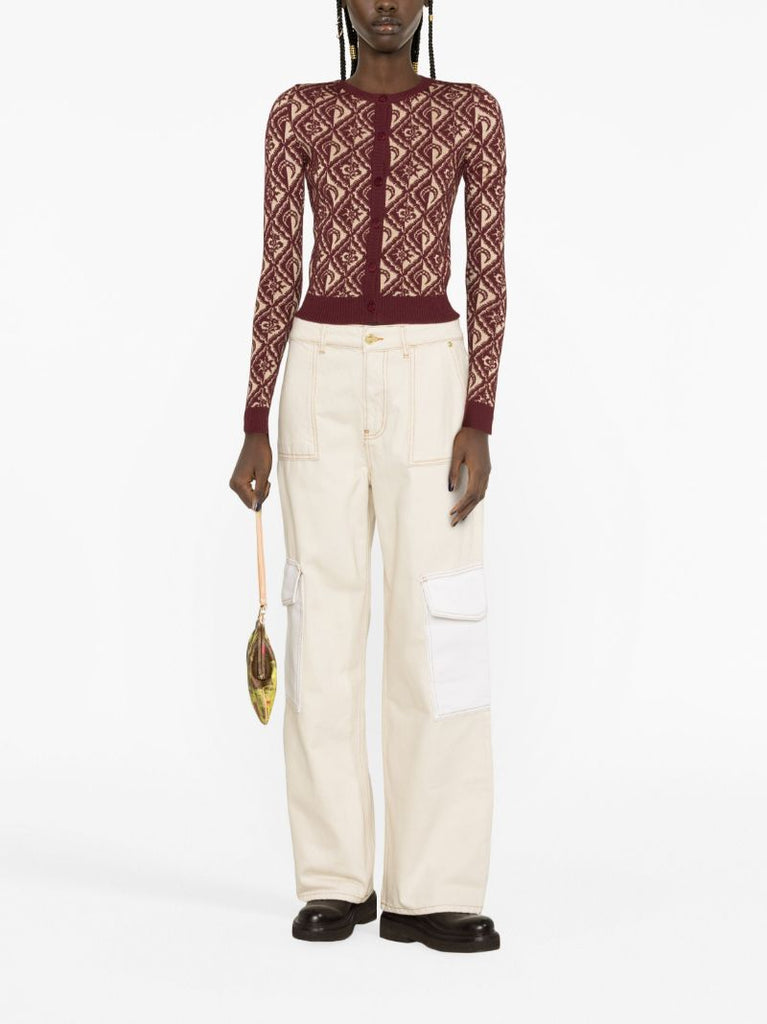 Red Moon Diamant Jacquard Cardigan