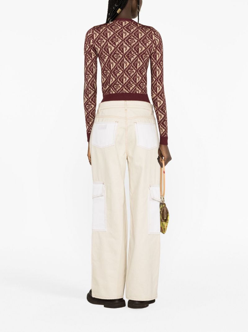 Red Moon Diamant Jacquard Cardigan