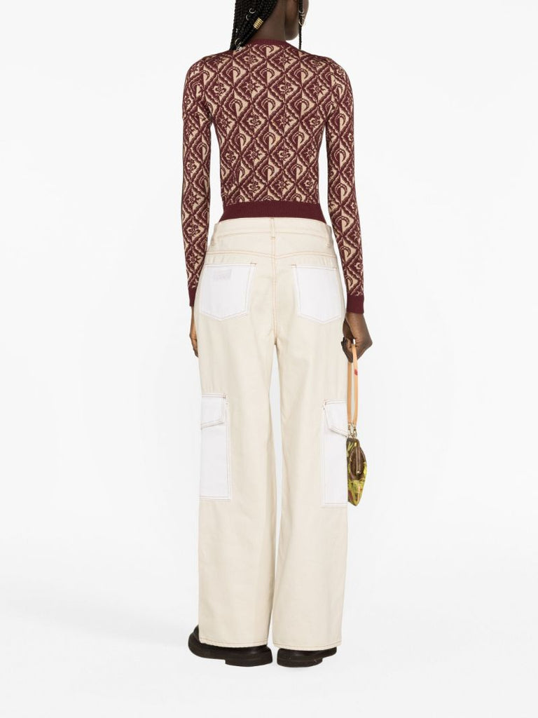 Red Moon Diamant Jacquard Cardigan