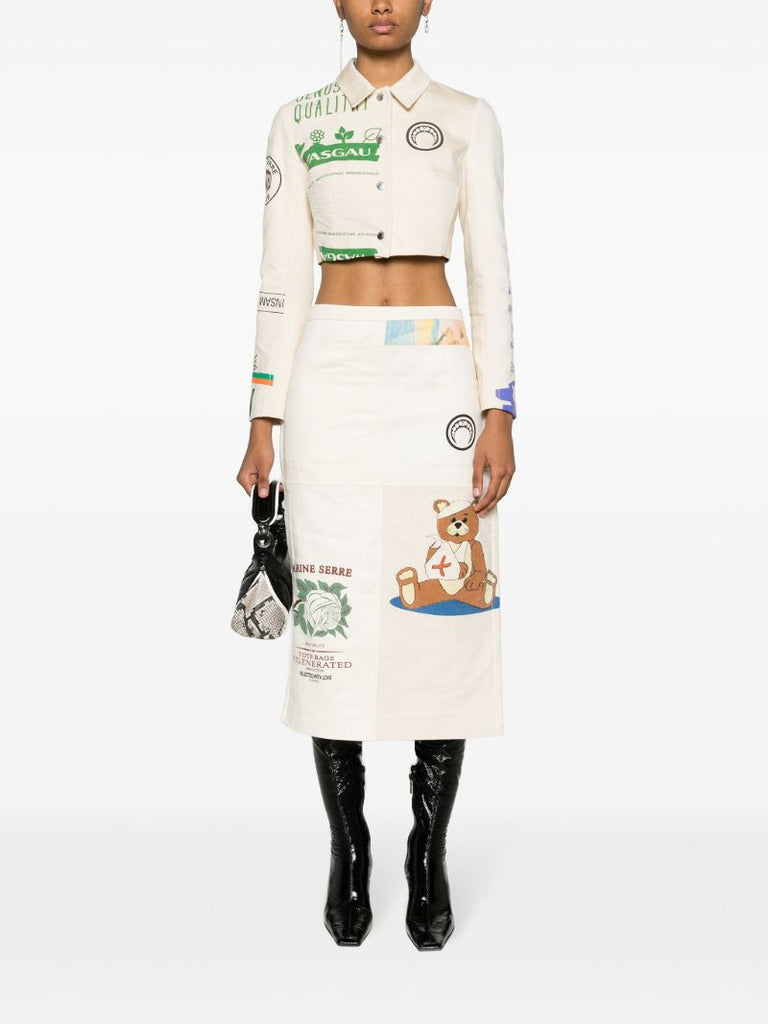 Neutral Regenerated Tote Bag Cropped Jacket