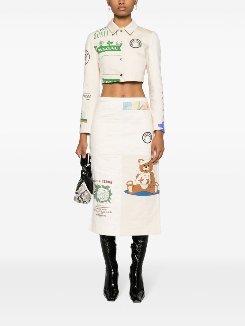 Neutral Regenerated Tote Bag Cropped Jacket