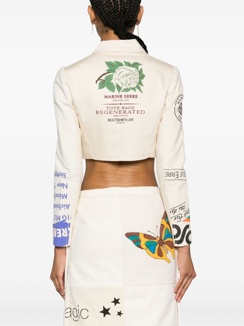 Neutral Regenerated Tote Bag Cropped Jacket