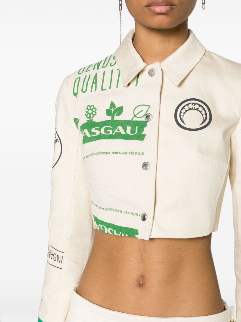 Neutral Regenerated Tote Bag Cropped Jacket