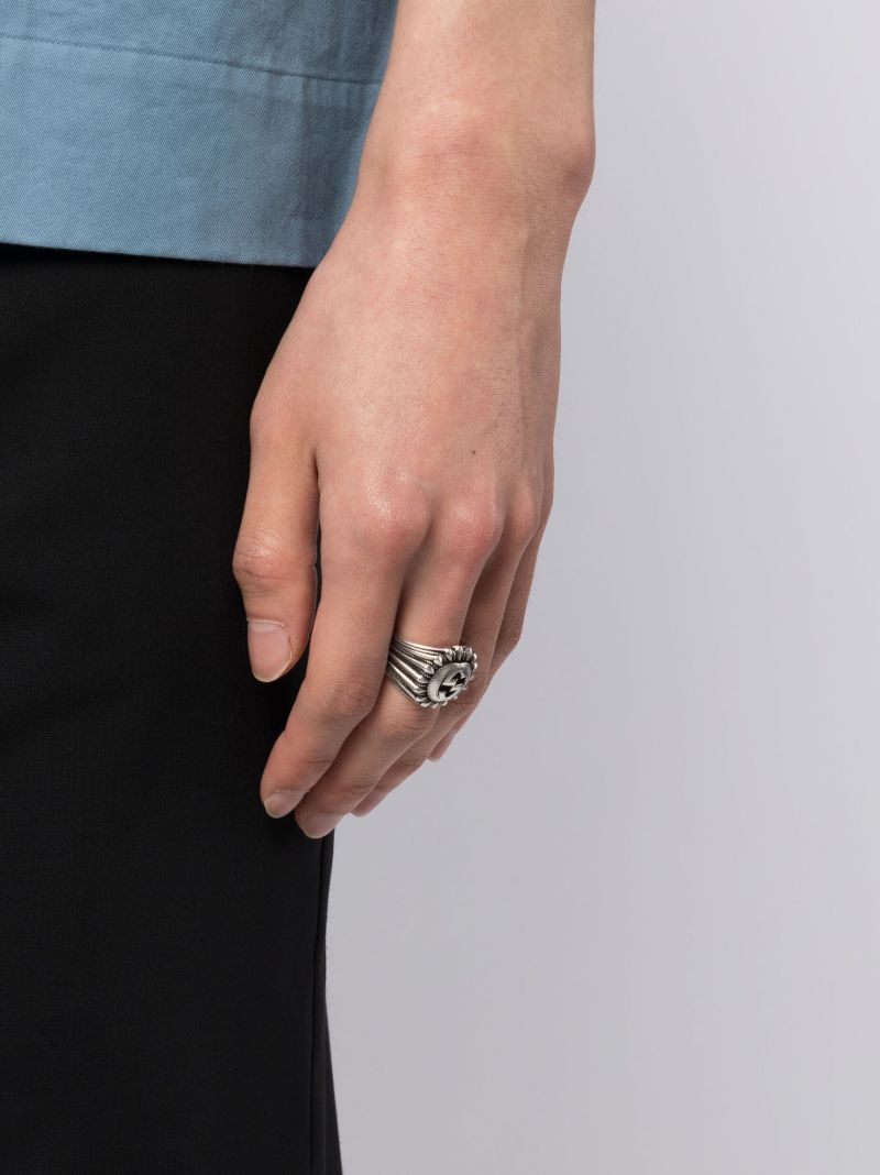 Sterling Silver Interlocking G Ring