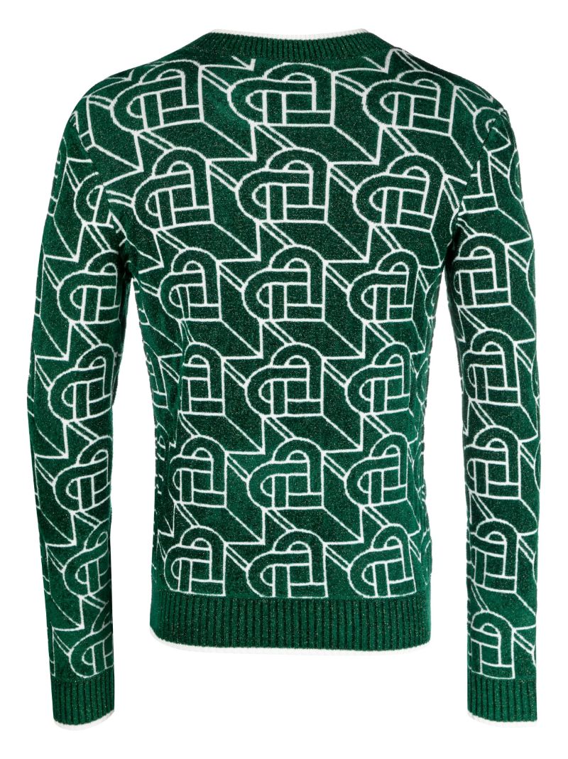 Green Heart Monogram Sweater