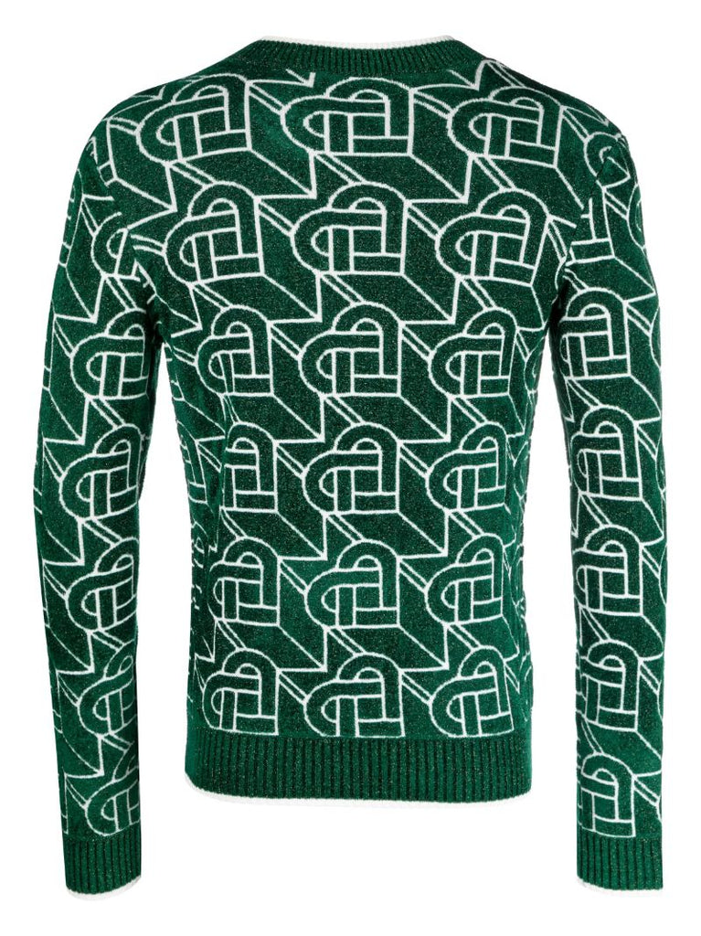 Green Heart Monogram Sweater