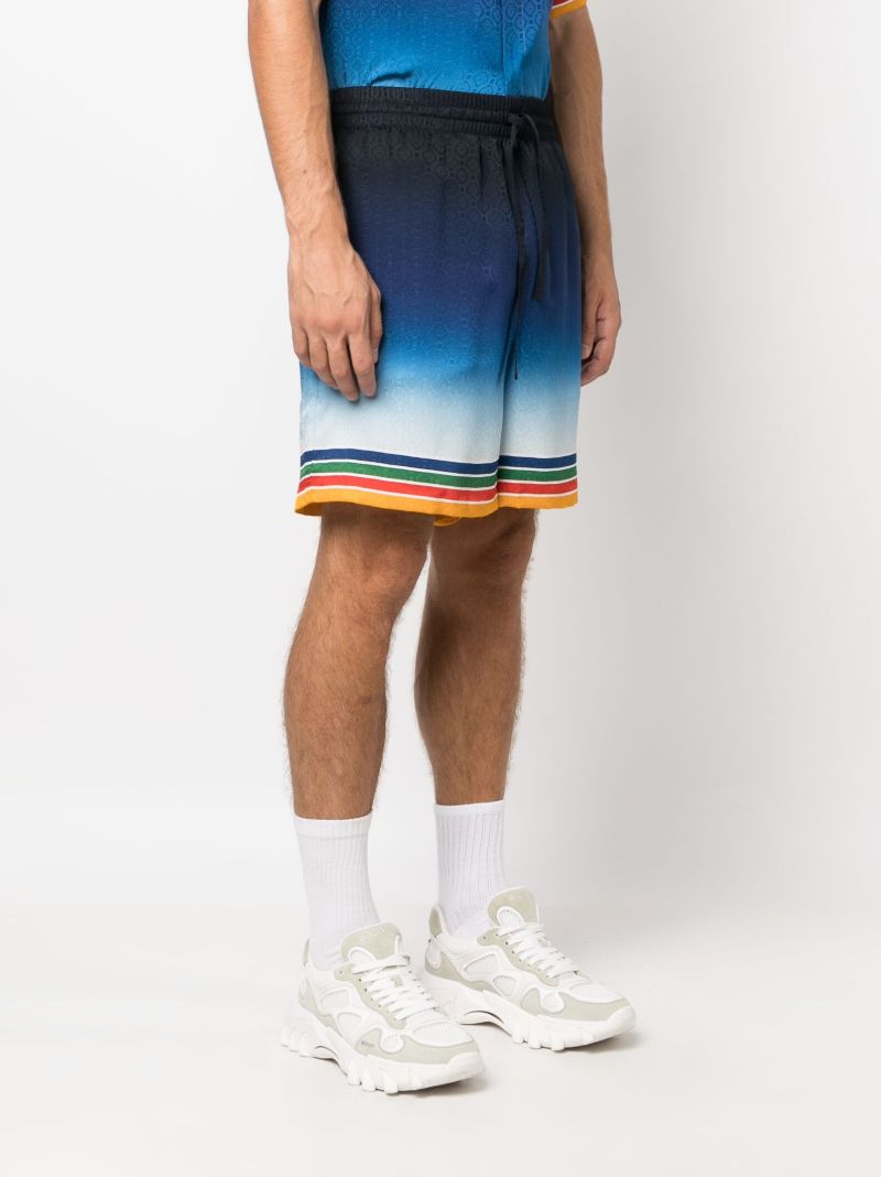 Blue Studio De Musique Silk Shorts