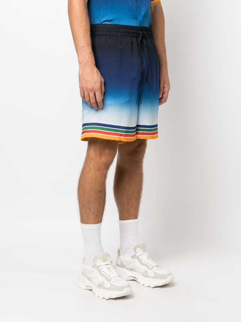 Blue Studio De Musique Silk Shorts