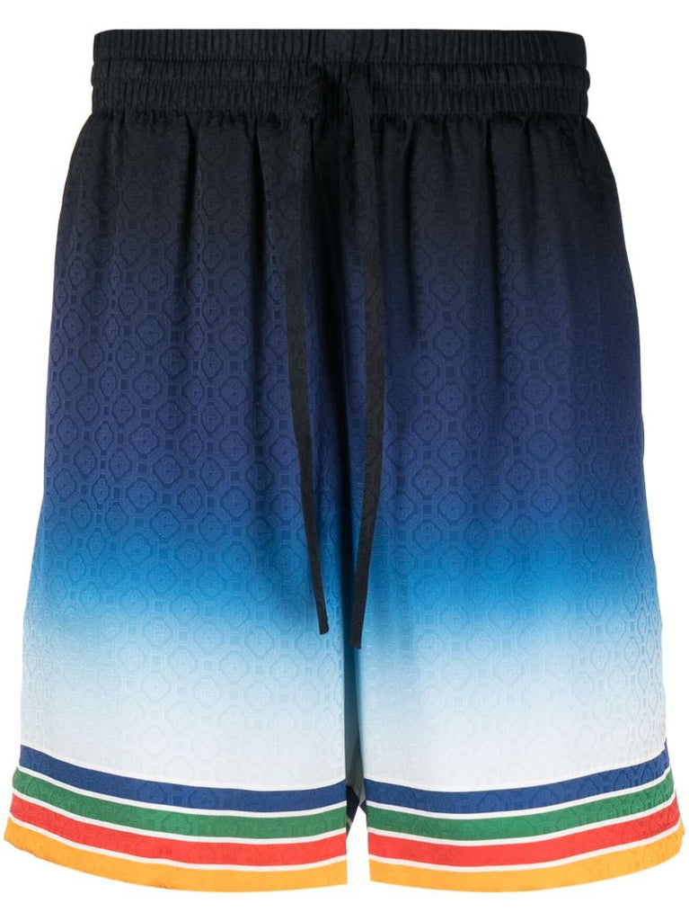 Blue Studio De Musique Silk Shorts