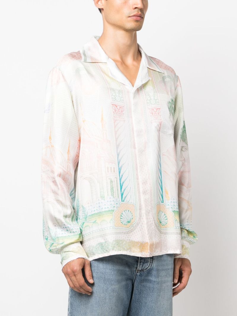 White La Monnaie Silk Shirt