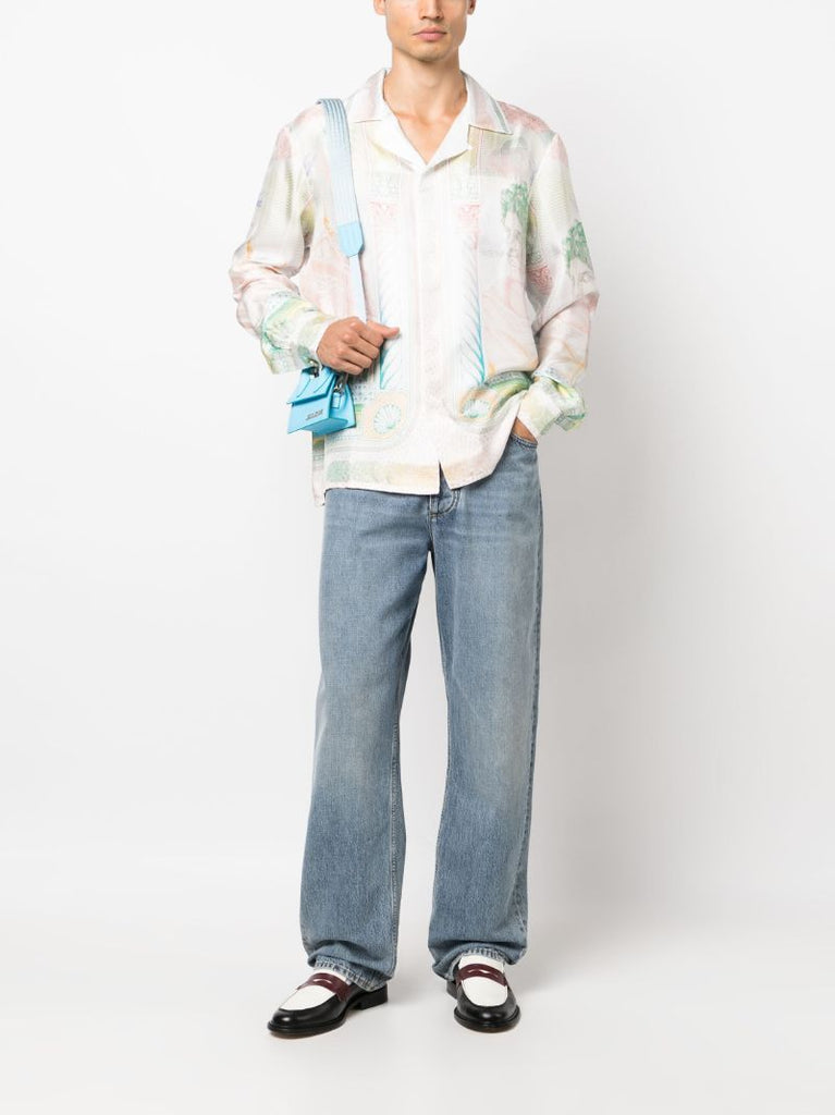 White La Monnaie Silk Shirt