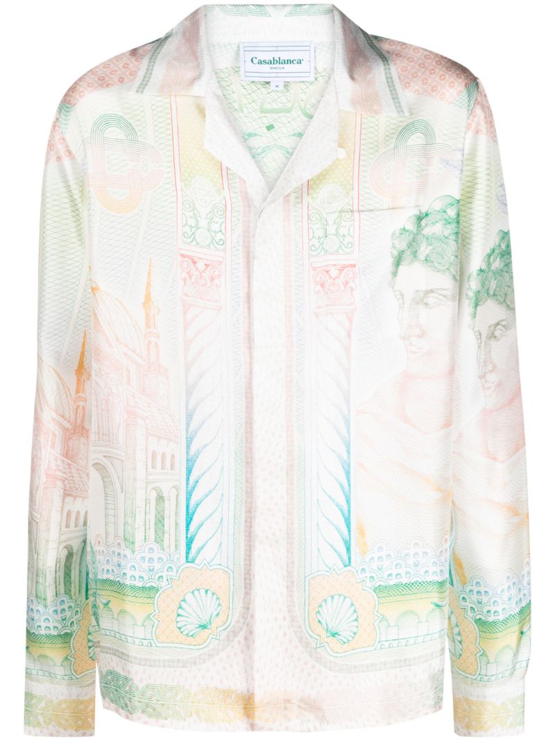 White La Monnaie Silk Shirt