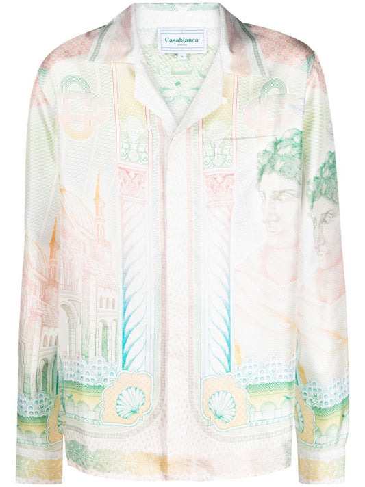 White La Monnaie Silk Shirt