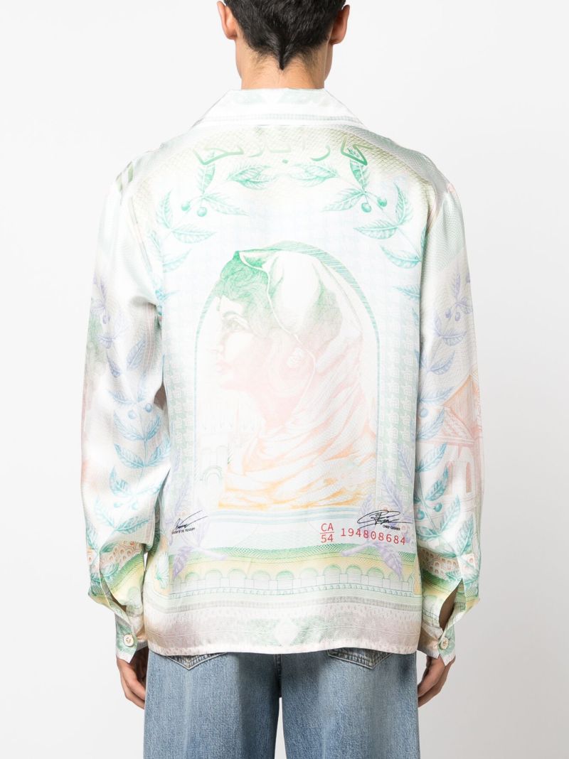 White La Monnaie Silk Shirt