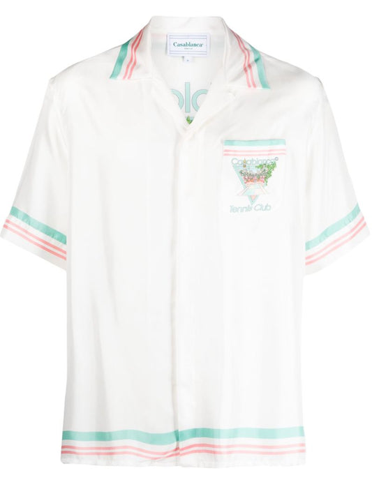 White Tennis Club Icon Silk Shirt