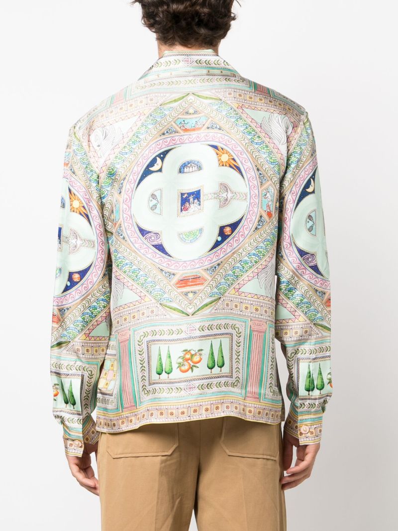 Neutral Le Labyrinthe Silk Shirt