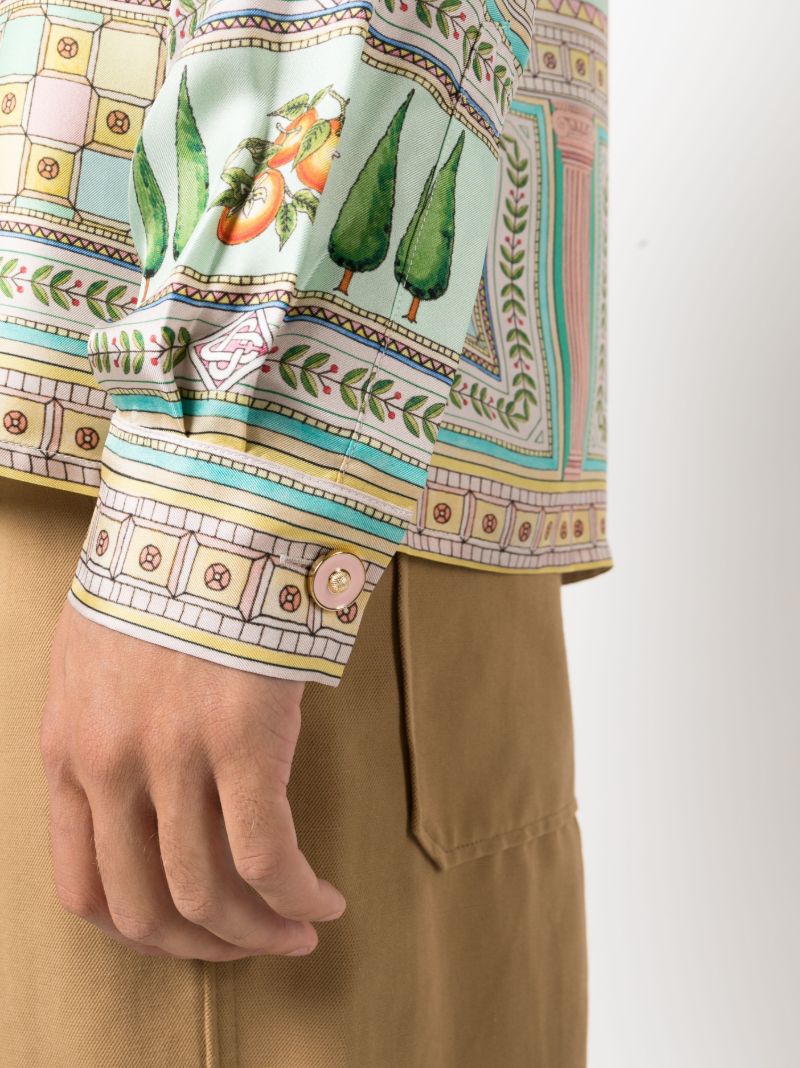 Neutral Le Labyrinthe Silk Shirt